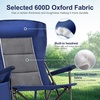 image:imageLETS CAMP Oversized Camping Chairs 2952 High Back Heavy Duty Lawn Chair Support 500LBS Portable Collapsible Chair with Cup Holder Side Pocket2 PackBlackNavy