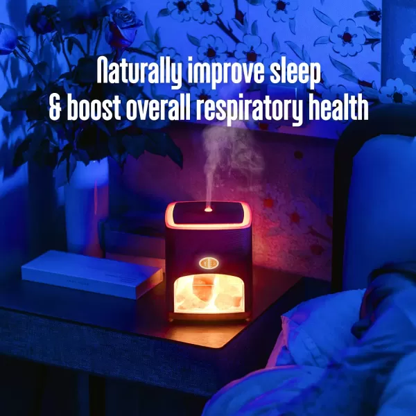 Himalayan Pink Salt Diffuser ampamp 10 Essential Oils  2in1 Therapeutic Device  Aromatherapy ampamp Ionic Himalayan Salt Therapy  400ml Ultrasonic Vaporizer and Ionizer with Ambient Glow LightLight