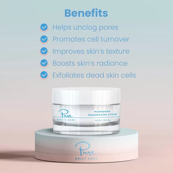 MicroDerm Resurfacing Scrub  Exfoliating Polish Crystals AtHome MicroDermabrasion Vitamin A ampamp E Squalane