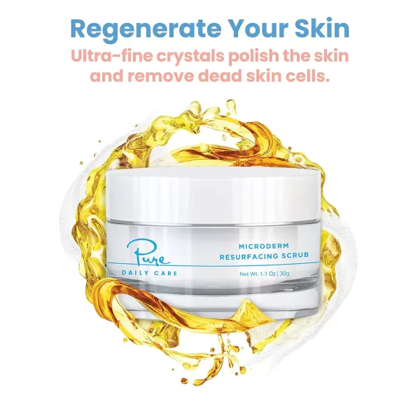 MicroDerm Resurfacing Scrub  Exfoliating Polish Crystals AtHome MicroDermabrasion Vitamin A ampamp E Squalane