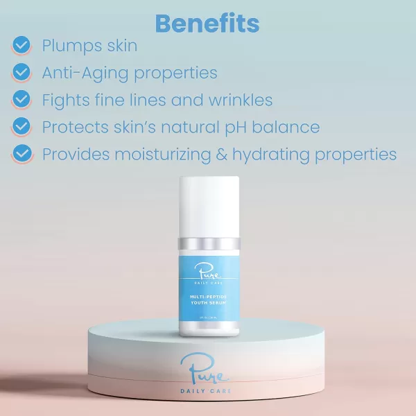 MultiPeptide Youth Serum  Moisturizing Anti Aging Advanced Peptide Serum Targets Wrinkles Fine Lines Firming