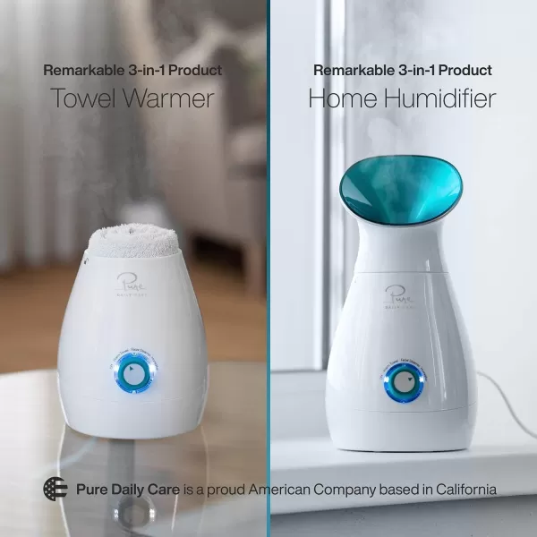 NanoSteamer Large 3in1 Nano Ionic Facial Steamer with Precise Temp Control  Humidifier  Unclogs Pores  Blackheads  Spa Quality  Bonus 5 Piece Stainless Steel Skin Kit TealTeal