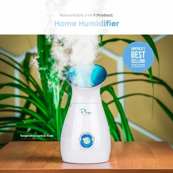 NanoSteamer Large 3in1 Nano Ionic Facial Steamer with Precise Temp Control  Humidifier  Unclogs Pores  Blackheads  Spa Quality  Bonus 5 Piece Stainless Steel Skin Kit TealTeal