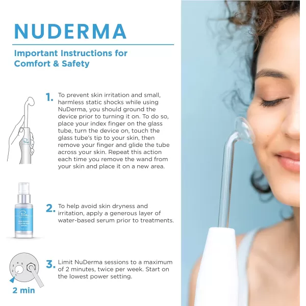 NuDerma Portable Handheld Skin Therapy Wand Machine wNeon  AntiAging  Skin Tightening  Wrinkle Reducing  Dark Circles  Clarifying  Hair ampamp Scalp Stimulator