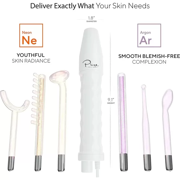 NuDerma Professional Skin Therapy Wand  Portable Skin Therapy Machine with 6 Neon ampamp Argon Wands  Boost Your Skin  Clear Firm ampamp Tighten