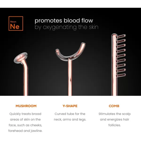 NuDerma Professional Skin Therapy Wand  Portable Skin Therapy Machine with 6 Neon ampamp Argon Wands  Boost Your Skin  Clear Firm ampamp Tighten