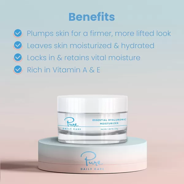 Pure Daily Care Essential Hyaluronic Moisturizer 166 Oz  Hydrating SiliconeFree Daily Clean Beauty Face Cream For All Skin Types17 Ounce Pack of 1