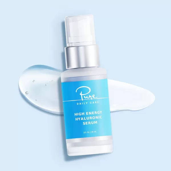 Pure Daily Care High Energy Hyaluronic Serum 1oz  Hydrating Clinical Grade Hyaluronic Acid Serum1 Fl Oz Pack of 1