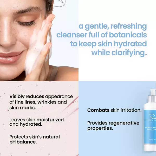 Pure Daily Care Natural Balance Gel Cleanser 8 Oz  Gentle Refreshing ClinicalGrade Clean Beauty Daily Cleanser8 Ounce Pack of 1