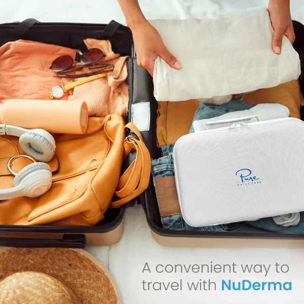 Pure Daily Care NuDerma Official Carrying Case for High Frequency Wand  Holds All Attachments  Portable for Travel  Compatible with All Nuderma Models  Padded Storage and Travel Case