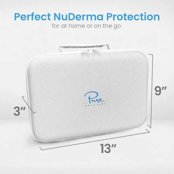Pure Daily Care NuDerma Official Carrying Case for High Frequency Wand  Holds All Attachments  Portable for Travel  Compatible with All Nuderma Models  Padded Storage and Travel Case