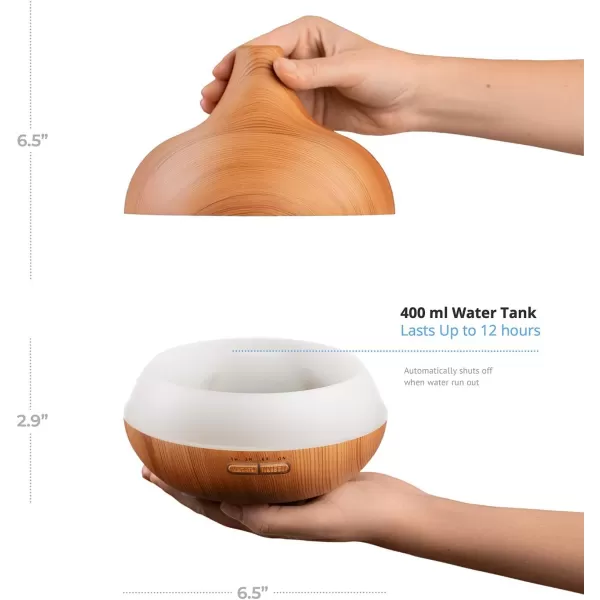 Smart WiFi Wireless Essential Oil Aromatherapy 400ml Ultrasonic Diffuser ampamp Humidifier with Alexa ampamp Google Home Phone App ampamp Voice Control  Create Schedules  LED ampamp Timer SettingsLight