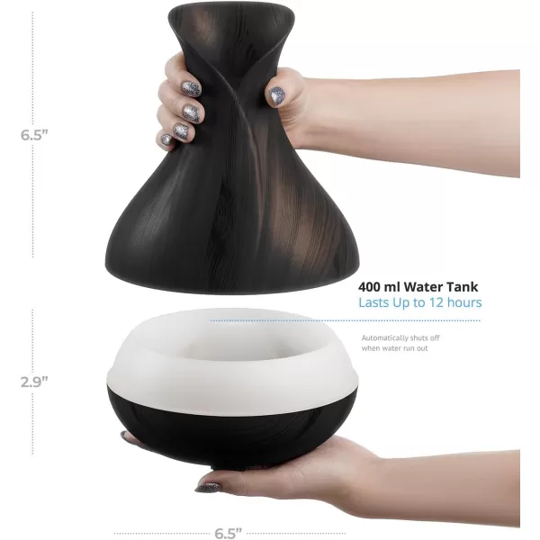 Smart WiFi Wireless Essential Oil Aromatherapy 400ml Ultrasonic Diffuser ampamp Humidifier with Alexa ampamp Google Home Phone App ampamp Voice Control  Create Schedules  LED ampamp Timer Settings Dark BrownDark Brown