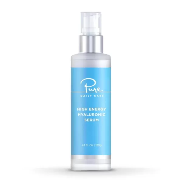 Pure Daily Care High Energy Hyaluronic Serum 1oz  Hydrating Clinical Grade Hyaluronic Acid Serum4 Fl Oz Pack of 1