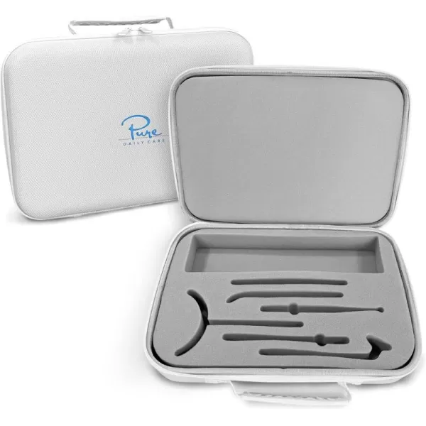 Pure Daily Care NuDerma Official Carrying Case for High Frequency Wand  Holds All Attachments  Portable for Travel  Compatible with All Nuderma Models  Padded Storage and Travel Case