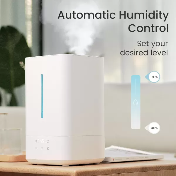 Ultrasonic Warm and Cool Mist Humidifier  Whisper Quiet 5L Top Fill Vaporizer for Baby and Childrens Bedroom Large Rooms Essential Oil Diffuser with AutoOff
