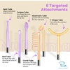 image:imageNuDerma Replacement Glass Tube Set  Official Neon amp Argon High Frequency Wand Attachments for NuDerma Professional Skin Therapy Device  6 Tubes for Face Body amp ScalpPro Set 6 pieces