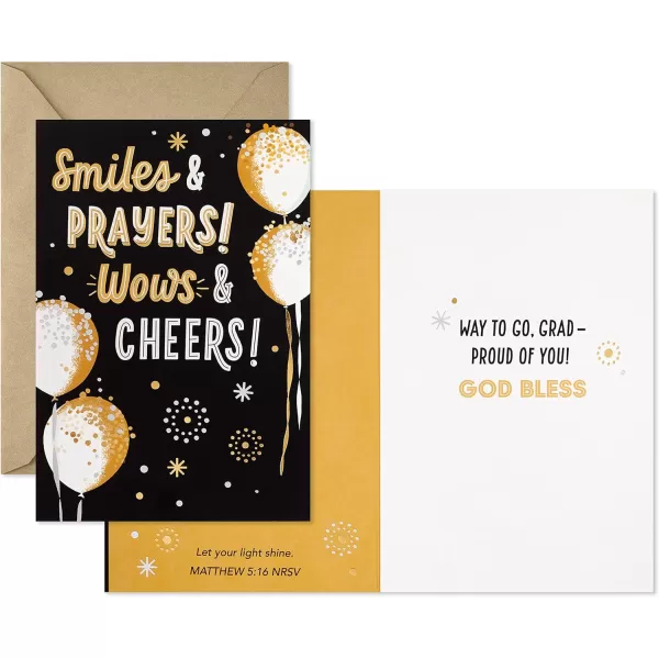 DaySpring Religious Graduation Cards Smiles and Prayers 4 Cards with EnvelopesSmiles  Prayers  4 Religious Cards with Envelopes