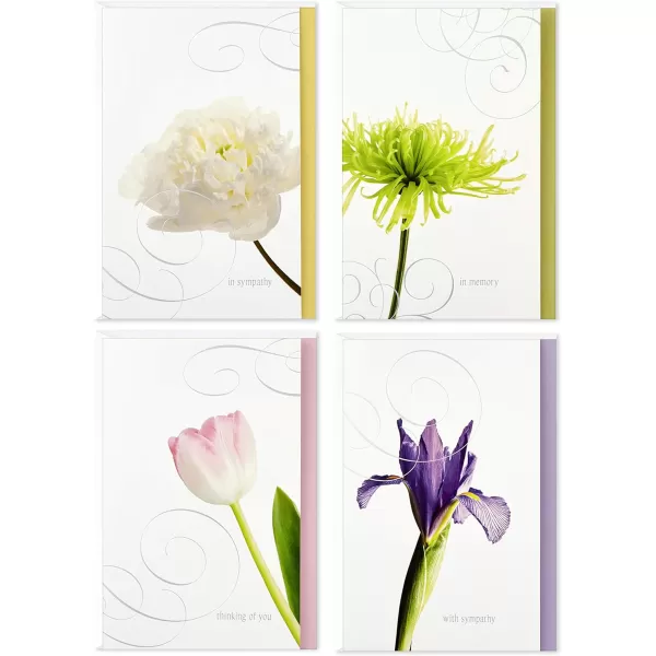 Hallmark Assorted Sympathy Cards Flowers 12 Cards and EnvelopesSympathy Cards  Cards Assortment