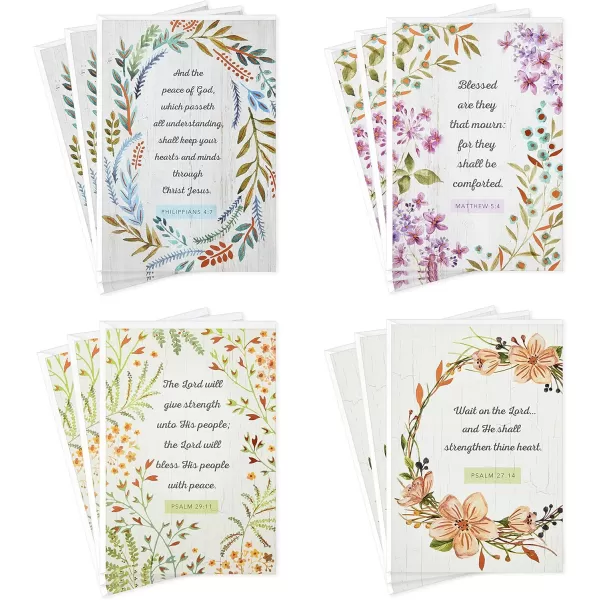 Hallmark Assorted Sympathy Cards Flowers 12 Cards and EnvelopesSympathy Cards Greeting Card  5DSI1016