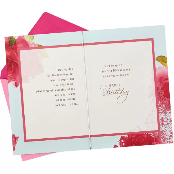 Hallmark Birthday Card or Anniversary Card for Wife In Love and LuckyRed  Blue