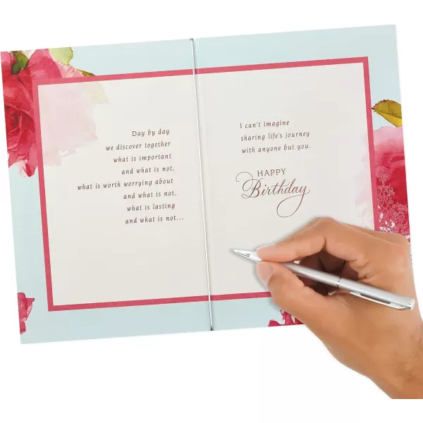 Hallmark Birthday Card or Anniversary Card for Wife In Love and LuckyRed  Blue