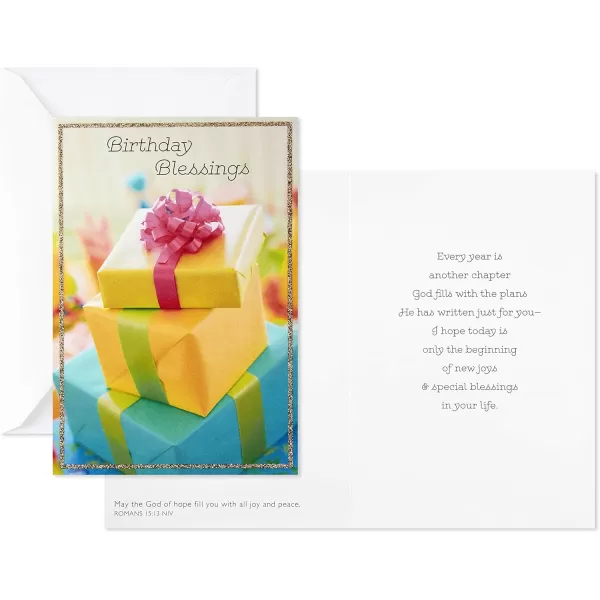 Hallmark Dayspring Religious Birthday Card Assortment 16 Cards with Envelopes for Kids Adults Coworkers Friends FamilyChristian Blessings