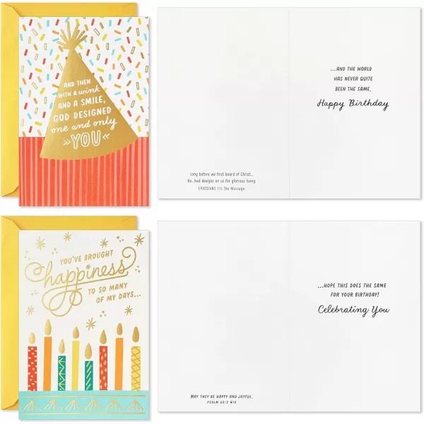 Hallmark Dayspring Religious Birthday Card Assortment 16 Cards with Envelopes for Kids Adults Coworkers Friends FamilyDayspring Religious Birthday