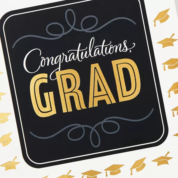 Hallmark Graduation Cards Assortment Black and Gold Congratulations Grad 12 Cards and Envelopes 4 DesignsCongratulations Grad