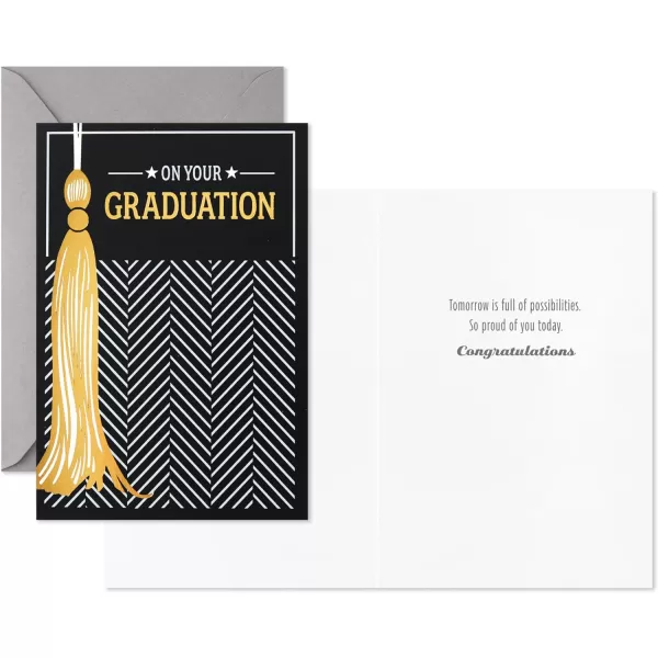 Hallmark Graduation Cards Assortment Black and Gold Congratulations Grad 12 Cards and Envelopes 4 DesignsCongratulations Grad  card  599GGJ6272