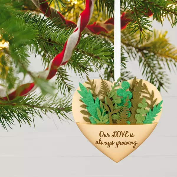 Hallmark Keepsake Christmas Ornament 2024 Growing In Love Metal ampamp Fabric Gift for Couple