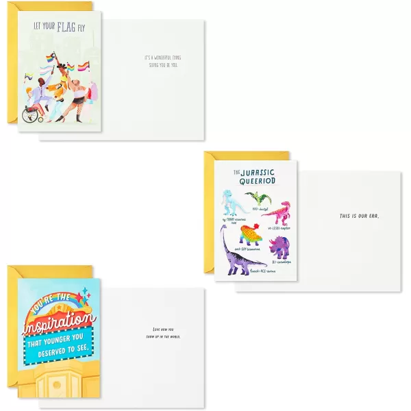 Hallmark LGBTQ Cards Assortment 12 Cards with Envelopes  Stickers Pride Cards Encouragement Cards Friendship Cards