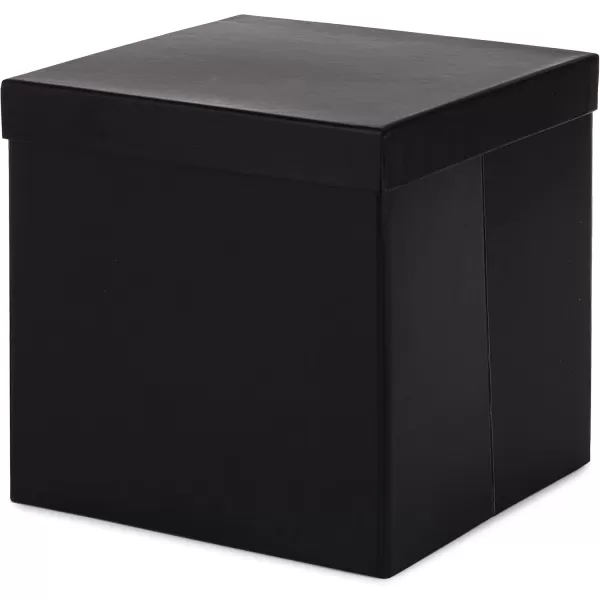 Hallmark Medium Gift Box with Lid and Shredded Paper Fill Black 7 inch Box for Weddings Graduations Birthdays Fathers Day Groomsmen Gifts All OccasionBlack