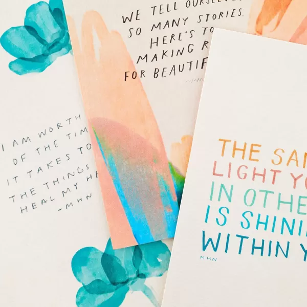 Hallmark Morgan Harper Nichols Pack of 3 Assorted Encouragement Cards Thinking of You Cards Friendship Cards Uplifting AffirmationsUplifting Affirmations  Pack of 3