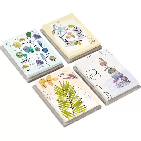 Hallmark Nature Note Card Assortment 48 Blank Cards with Envelopes Artistic Trees Leaves Birds Rocks