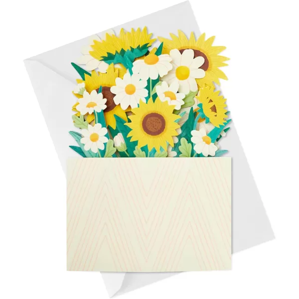 Hallmark Pop Up Mothers Day Card or Birthday Card for Women Sunflower BouquetSunflower Bouquet