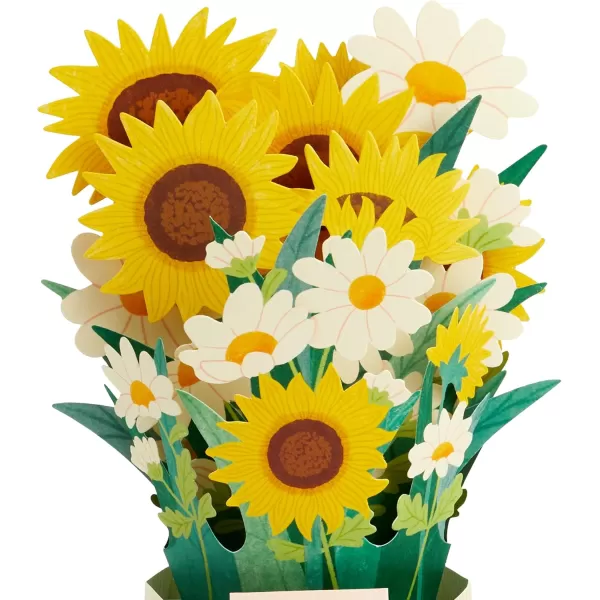 Hallmark Pop Up Mothers Day Card or Birthday Card for Women Sunflower BouquetSunflower Bouquet