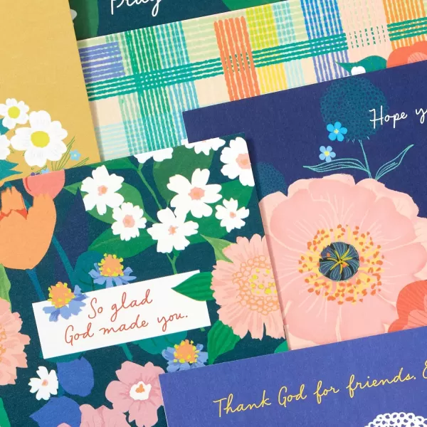 Hallmark Religious Floral Note Card Assortment 24 Blank Cards with Envelopes Hugs and Prayers Youre A Blessing