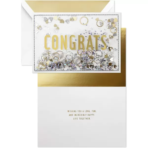 Hallmark Signature Congratulations Engagement Card Bridal Shower Card Wedding Card Congrats ConfettiCongrats Confetti