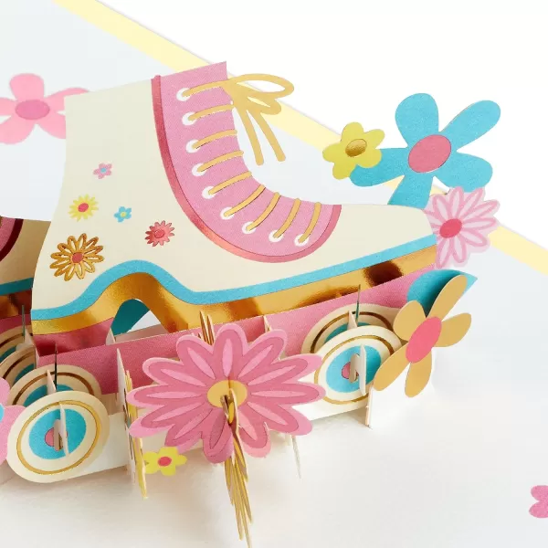 Hallmark Signature Pop Up Mothers Day Card or Birthday Card for Women Her Wife ButterflyRoller Skates