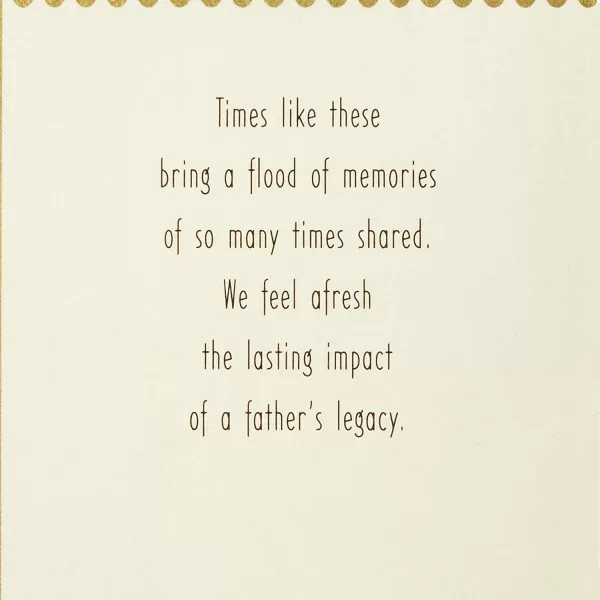 Hallmark Sympathy Card for Loss of Dad Wisdom and LoveComfort  Peace