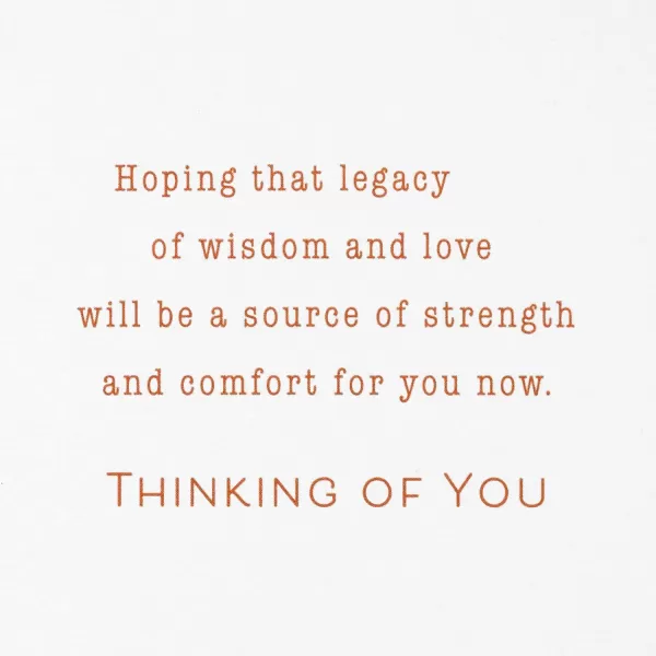 Hallmark Sympathy Card for Loss of Dad Wisdom and LoveWisdom and Love