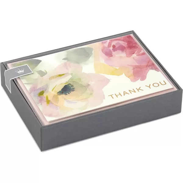 Hallmark Thank You Cards Watercolor Flowers 10 Cards with EnvelopesWatercolor Flowers