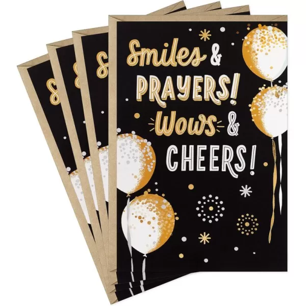 DaySpring Religious Graduation Cards Smiles and Prayers 4 Cards with EnvelopesSmiles  Prayers  4 Religious Cards with Envelopes