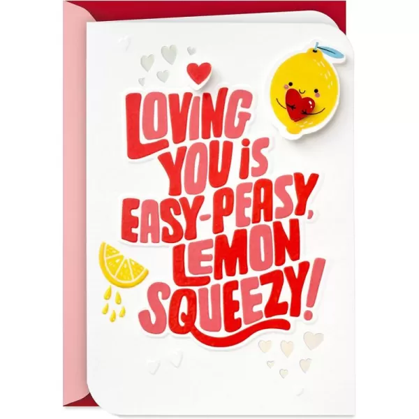 Hallmark Anniversary Card Love Card Romantic Birthday Card Weighted BlanketEasy Peasy Lemon Squeezy