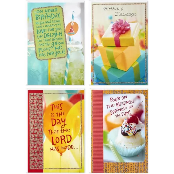 Hallmark Dayspring Religious Birthday Card Assortment 16 Cards with Envelopes for Kids Adults Coworkers Friends FamilyChristian Blessings