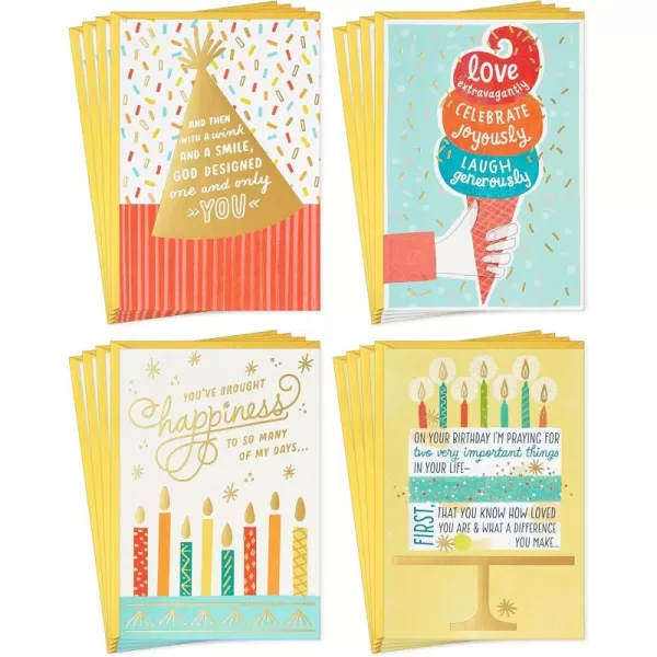 Hallmark Dayspring Religious Birthday Card Assortment 16 Cards with Envelopes for Kids Adults Coworkers Friends FamilyDayspring Religious Birthday