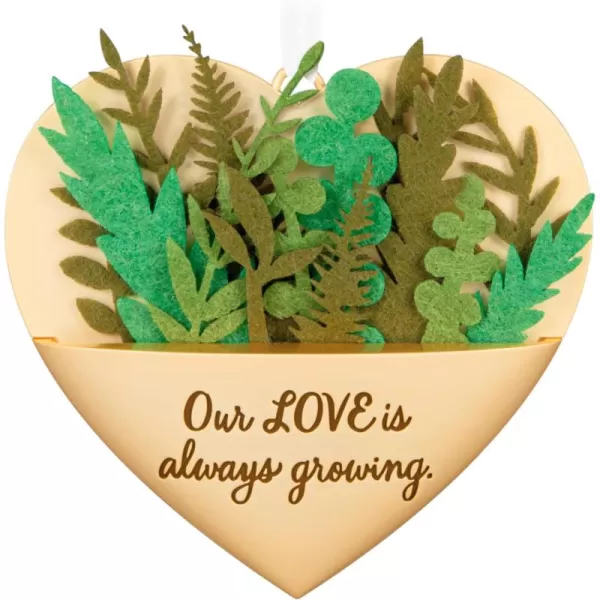 Hallmark Keepsake Christmas Ornament 2024 Growing In Love Metal ampamp Fabric Gift for Couple