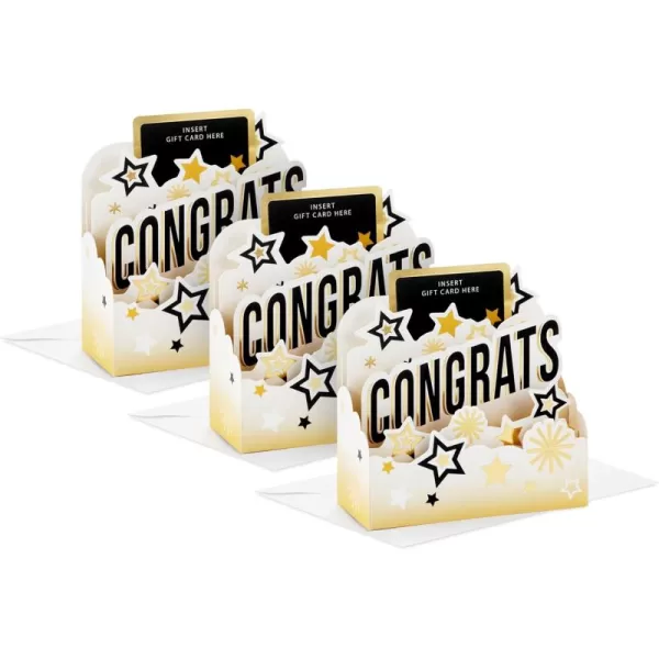 Hallmark Paper Wonder Mini Pop Up Graduation Gift Card Holders 3 Money Holder Cards with EnvelopesGraduation  Mini Pop Up Gift Card Holders