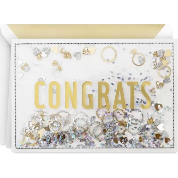 Hallmark Signature Congratulations Engagement Card Bridal Shower Card Wedding Card Congrats ConfettiCongrats Confetti